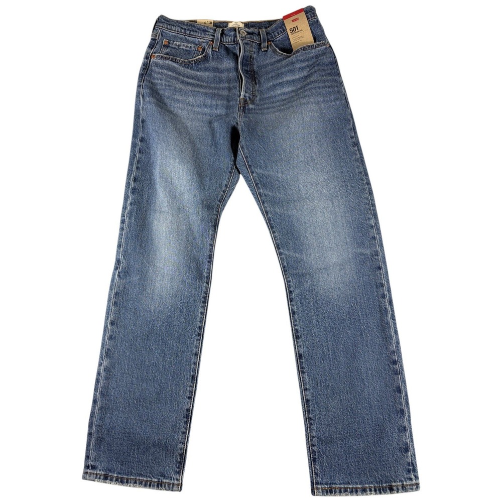 Levis 501 Original Jeans Mens 31x30 Blue New Straight Leg Buttonfly Workwear
